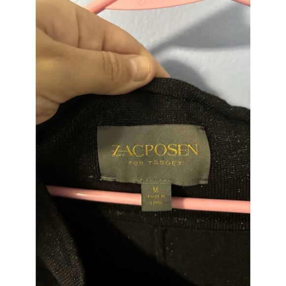 Zac Posen / Target Womens Size M Off Shoulder Sheer Black Metallic Mini Dress - Picture 7 of 9